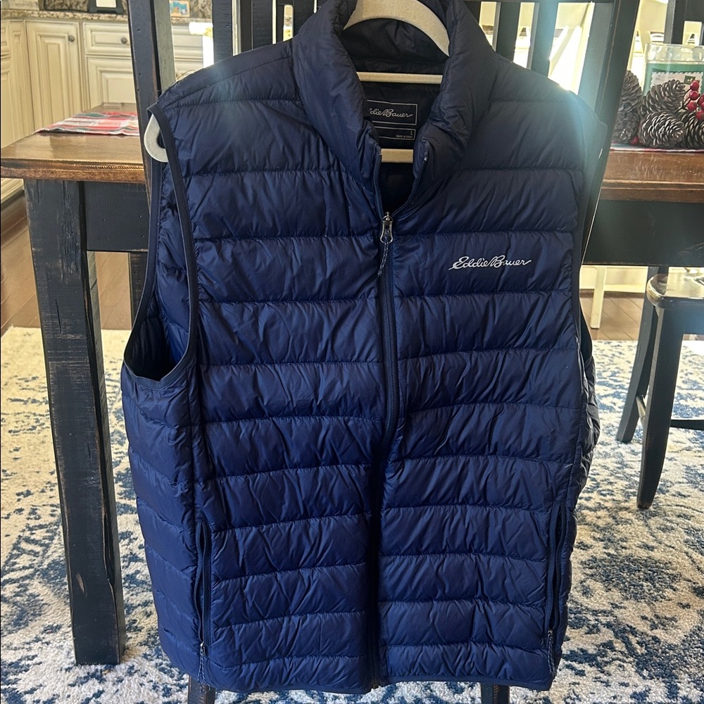 Eddie Bauer Dark Blue Quilted Vest